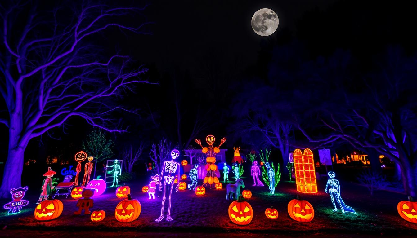 Long Island Halloween Light Installation